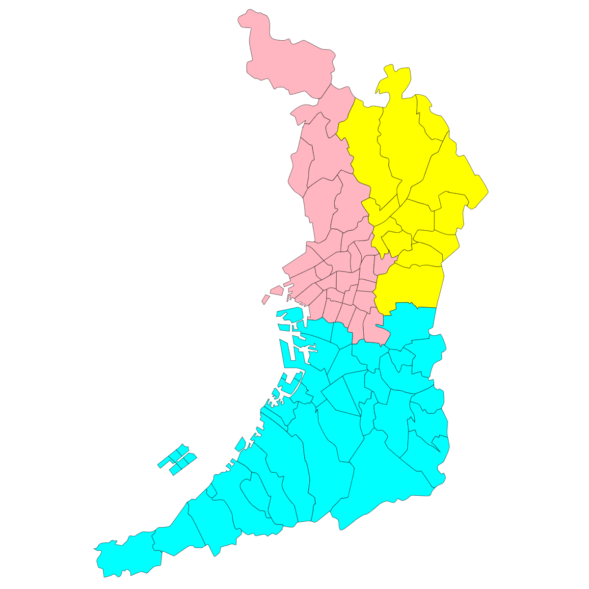 大阪府の地図