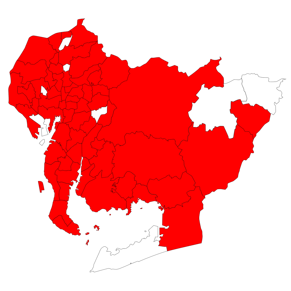 愛知県の地図