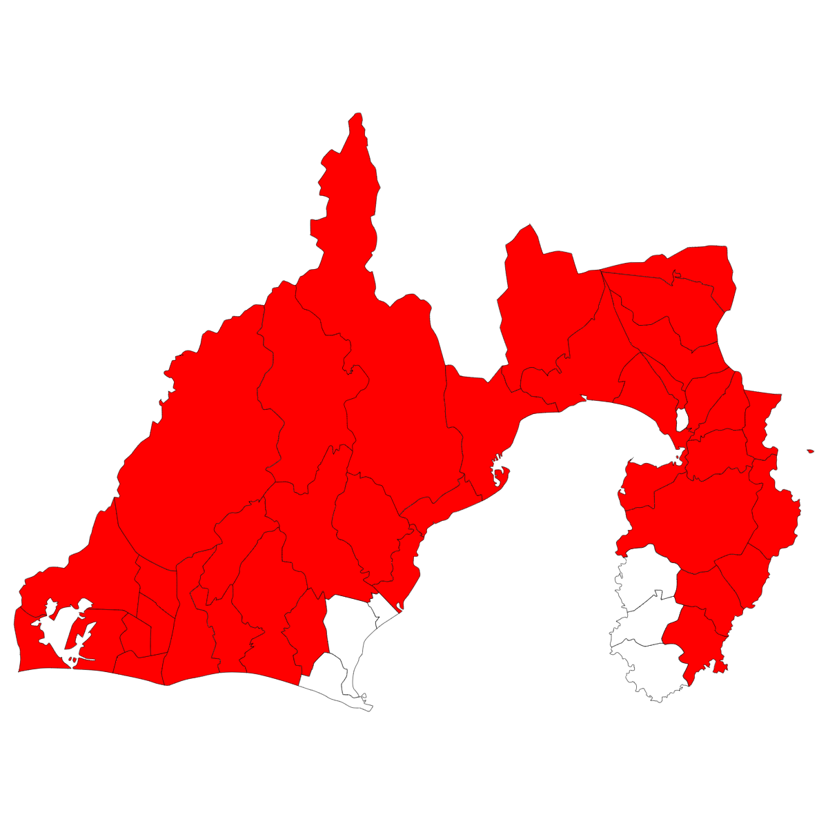 静岡県の地図
