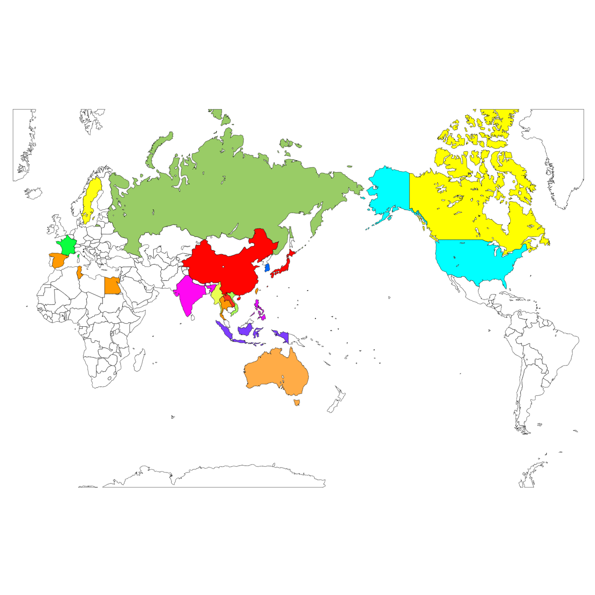 世界地図の地図