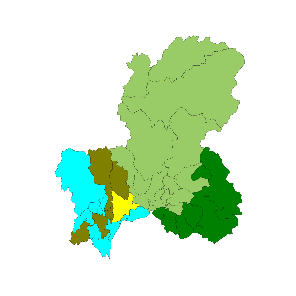 岐阜県の地図