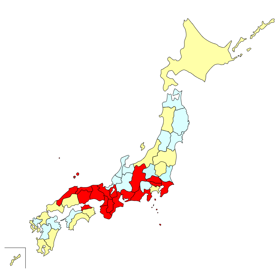 日本地図の地図