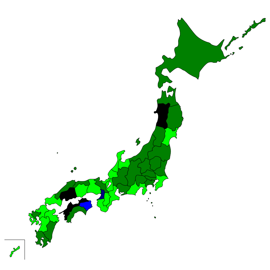 日本地図の地図