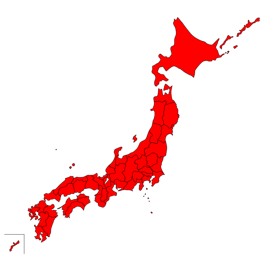 日本地図の地図